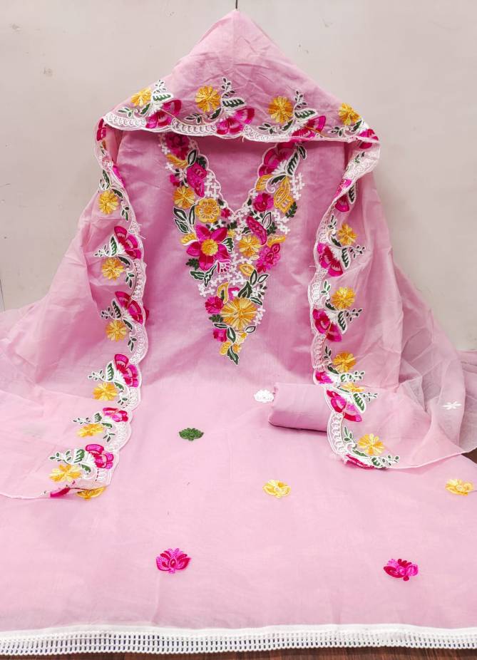Ds Designer Suit Chanderi Work Non Catalog Dress Material Wholesale Price In Surat
